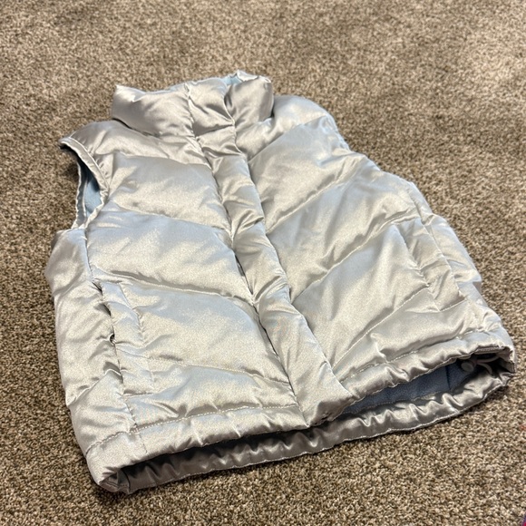 GAP Metallic Silver Vest with Light Blue Lining - Picture 5 of 13
